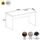 Ver imagem 2 de Plataforma Trabalho 135cm X 60cm 1 Cx de Tomada Pé Painel F5 Cor:nogal com Preto