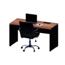 Ver imagem 3 de Plataforma Trabalho 135cm X 60cm 1 Cx de Tomada Pé Painel F5 Cor:nogal com Preto