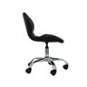 Cadeira de Escritório Office com Rodízios Estofada Slim Preto - 5