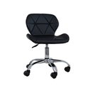 Ver imagem 1 de Cadeira de Escritório Office com Rodízios Estofada Slim Preto