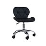 Cadeira de Escritório Office com Rodízios Estofada Slim Preto - 1