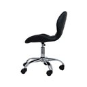 Ver imagem 4 de Cadeira de Escritório Office com Rodízios Estofada Slim Preto