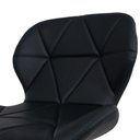 Ver imagem 3 de Cadeira de Escritório Office com Rodízios Estofada Slim Preto