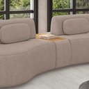 Ver imagem 3 de Sofá Curvo Modulado Retrátil 285cm Hyun Linho Marrom Claro - Sallar Home