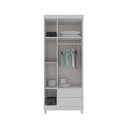 Ver imagem 4 de Guarda Roupa Infantil 3 Portas 2 Gavetas Branco Flex para Quarto de Bebê