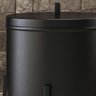 Kit Porta Toalha Papeleira Lixeira 6 L Lovell Lavabo Preto Dhom - 7