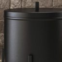 Ver imagem 7 de Kit Porta Toalha Papeleira Lixeira 6 L Lovell Lavabo Preto Dhom