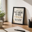 Ver imagem 1 de Quadro Decorativo Guarde o Seu Coração Provérbios 4:23