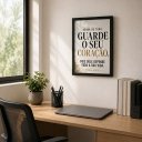 Ver imagem 5 de Quadro Decorativo Guarde o Seu Coração Provérbios 4:23