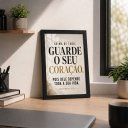Ver imagem 2 de Quadro Decorativo Guarde o Seu Coração Provérbios 4:23