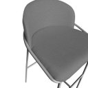 Ver imagem 7 de Kit 2 Banquetas Alta Bancada Base Ferro Champanhe Jbv Móveis: Cinza