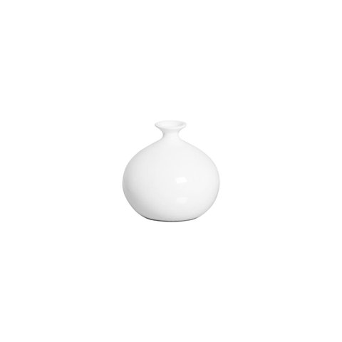Vaso Decorativo de Mesa Maia Branco em Cerâmica Clássica 12x13 cm