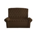 Ver imagem 1 de Kit Dubaí Cabeceira de Cama Box Casal e Recamier Baú 140 Cm Suede Marrom do Lar Móveis