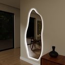 Ver imagem 1 de Espelheira 210x75 E06 Couro Simples Caramelo Sup Par Led Branco Bivolt Touch