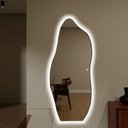 Ver imagem 2 de Espelheira 210x75 E06 Couro Simples Caramelo Sup Par Led Branco Bivolt Touch