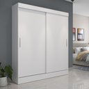 Ver imagem 1 de Guarda Roupa Solteiro 2 Portas de Correr 135cm Orazio Branco Fosco - Província