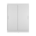 Ver imagem 2 de Guarda Roupa Solteiro 2 Portas de Correr 135cm Orazio Branco Fosco - Província
