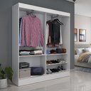 Ver imagem 3 de Guarda Roupa Solteiro 2 Portas de Correr 135cm Orazio Branco Fosco - Província