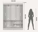 Ver imagem 7 de Guarda Roupa Solteiro 2 Portas de Correr 135cm Orazio Branco Fosco - Província