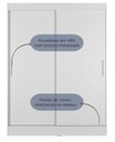 Ver mais imagens de Guarda Roupa Solteiro 2 Portas de Correr 135cm Orazio Branco Fosco - Província