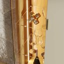 Ver imagem 4 de Cristaleira Porta de Vidro 73cm Pés Metálicos Sofy com LED Off White/Freijo C04 - D'Rossi