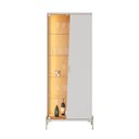 Ver mais imagens de Cristaleira Porta de Vidro 73cm Pés Metálicos Sofy com LED Off White/Freijo C04 - D'Rossi