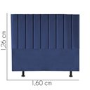 Ver imagem 3 de Cabeceira Estofada Queen 160CM Cora Suede Azul Marinho - D A DECOR D&A Decor