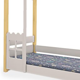 Cama Montessoriana Solteiro com LED Laura Branco - 2
