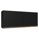 Ver imagem 1 de Armário Aéreo de Cozinha com 2 Portas 120 cm Preto Pieta Madesa