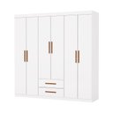 Ver imagem 2 de Guarda Roupa com 6 Portas 2 Gavetas Platinum -grand Line