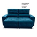 Ver imagem 4 de Sofá Retrátil/Reclinável Belga 1,80m Suede Velut com Molas no Assento