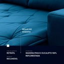 Ver imagem 2 de Sofá Retrátil/Reclinável Belga 1,80m Suede Velut com Molas no Assento