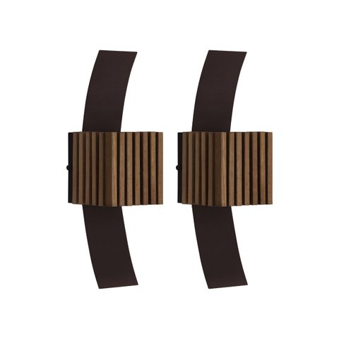 KIT 2 ARANDELAS GLAMOUR MARROM