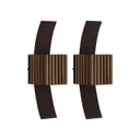 Ver imagem 1 de KIT 2 ARANDELAS GLAMOUR MARROM