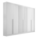 Ver imagem 1 de Guarda-roupa Casal Ripado 6 Portas 6 Gavetas - Siena-branco - Bianchi Móveis