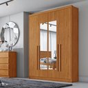 Ver imagem 4 de Guarda Roupa Casal Sevilha 4 Portas 3 Gavetas com Espelho Cinamomo - Novo Horizonte