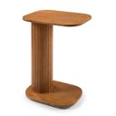 Ver imagem 3 de Mesa Lateral de Apoio com Base Ripada 100% Madeira Maciça Aurora Castanho