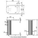 Ver mais imagens de Mesa Lateral de Apoio com Base Ripada 100% Madeira Maciça Aurora Castanho