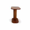 Ver imagem 6 de Mesa Lateral de Apoio com Base Ripada 100% Madeira Maciça Aurora Castanho