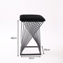 Ver imagem 5 de Banqueta Oceam Baixa 48cm em Metal Preto