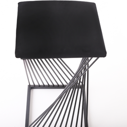 Banqueta Oceam Baixa 48cm em Metal Preto - 4