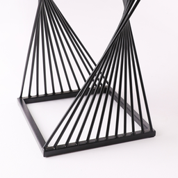 Banqueta Oceam Baixa 48cm em Metal Preto - 6
