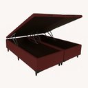 Ver imagem 1 de Cama Box Baú Queen Bipartido Vermelho 42x158x198