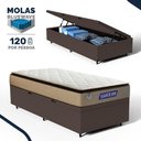 Ver imagem 3 de Cama Box Baú + Colchão Gazin de Molas Ensacadas Pillow Top Air Pro Solteiro 88 cm