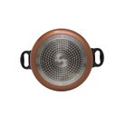 Ver imagem 3 de Panela Alta Pressão Indução Antiaderente Revestimento Mármore Cerâmico 12 Litros Bronze