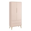 Ver imagem 6 de Jogo de Quarto para Bebê Completo 2 Portas Théo New Rosa Fosco com Natural - MoveisAqui
