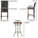 Ver imagem 2 de Mesa Bistro e 4 Banquetas Roma Marrom Corda Náutica 11 Trama Original