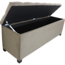 Ver imagem 2 de Baú Clássic Estofado e em Capitonê 140cm Marrom Claro Alta Elegância