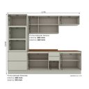 Ver imagem 4 de Cozinha Compacta 5 Peças 100% MDF com Torre Quente e Tampo para Cooktop Fineze