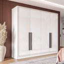 Ver imagem 1 de Guarda Roupa Casal 161,2cm com 4 Portas e 4 Gavetas 240833 Valência Politorno Móveis